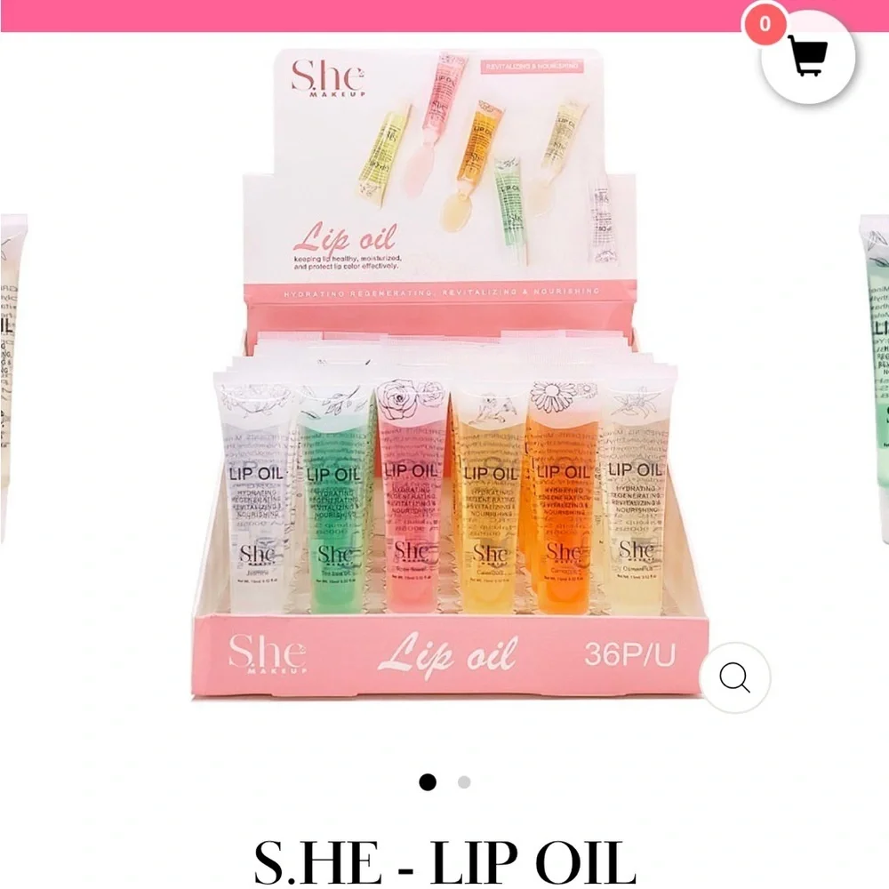 She Makeup- Lip Oil - Rose Flower NWOT